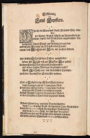 Erklärung des Titul-Kupffers.