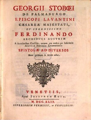 Epistolae ad diversos