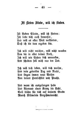 Ist Lieben Sünde, will ich sünden