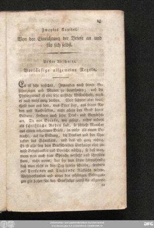 Erster Abschnitt. Vorläufige allgemeine Regeln.