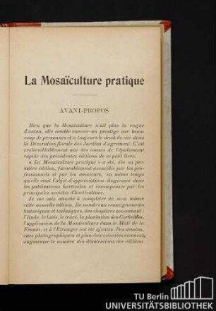 La Mosaïculture pratique - Avant-propos