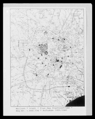Mailand, Plan des Stadtzentrums