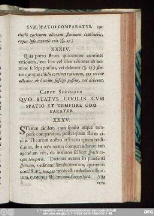 Caput Secundum Quo Status Civilis Cum Spatio Et Tempore Comparatur.
