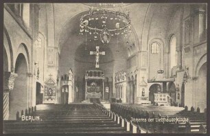 Ansichtskarte "Inneres der Liebfrauenkirche", Wrangelstraße 50-51