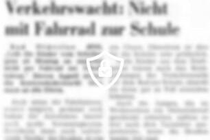 Verkehrswacht: Nicht mit Fahrrad zur Schule