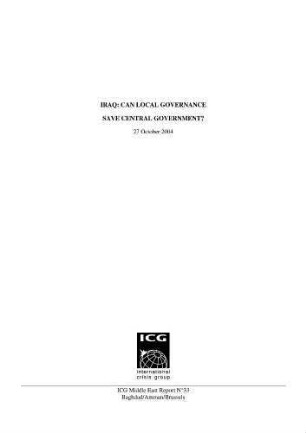 Iraq: can local governance save central government?