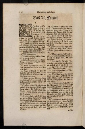 176-191, Das XII. Capitel