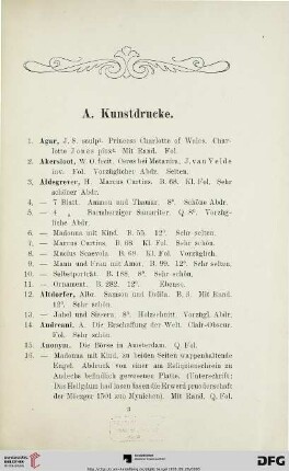 Kunstdrucke (Nr. 1-532)