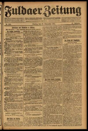 Ausgabe vom Montag, den 27. November 1916.