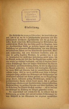 Geschichte der neuern Litteratur, 1. Frührenaissance und Vorreformation