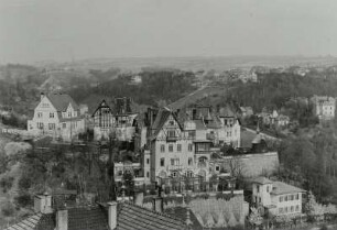 Loschwitz (Dresden-Loschwitz). Stadtteilansicht Oberloschwitz. Blick nach Osten
