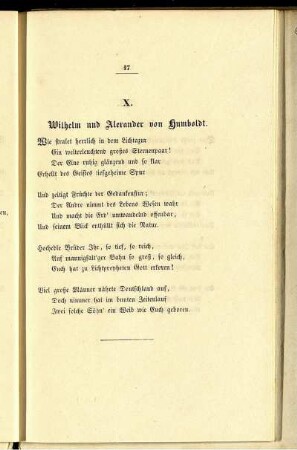 X. Wilhelm und Alexander von Humboldt