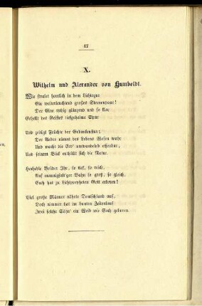 X. Wilhelm und Alexander von Humboldt