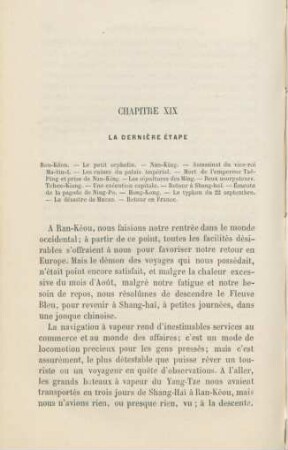Chapitre XIX La Dernière Étape