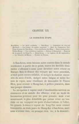 Chapitre XIX La Dernière Étape