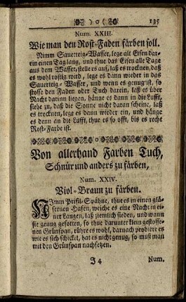 Von allerhand Farben Tuch, Schnür und anders zu färben.