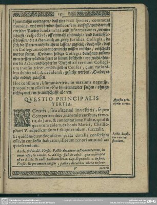 Quaestio Principalis Tertia