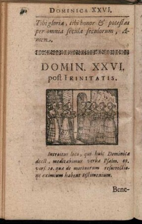 Dominica XXVI. Post Trinitatis. - Dominica XXVII. post Trinitatis.