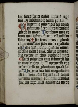 [Canticum Mosis I]: Cantemus domino…