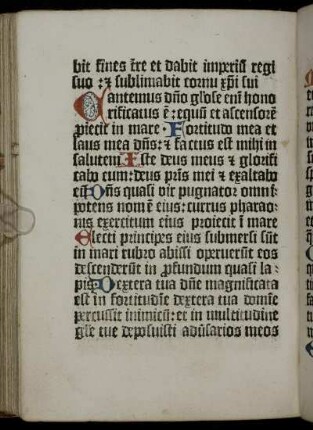 [Canticum Mosis I]: Cantemus domino…