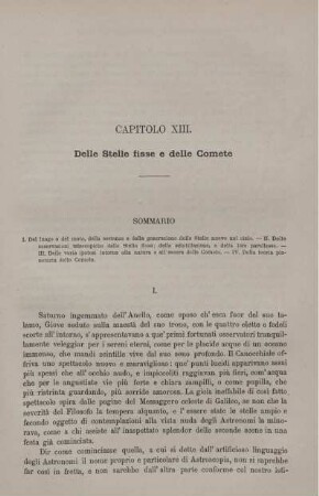 Capitolo XIII. Delle Stelle fisse e delle Comete.