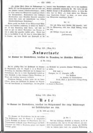 Beilagen zu Protokoll, 92. Sitzung