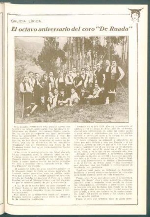 Galicia lírica : El octavo aniversario del coro "De Ruada"