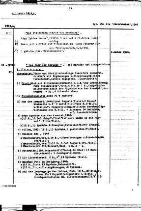 App. 1503: Werke Findeisens (handschriftlich etc.)