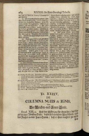 Tit. XXIXV. De Columna Nubis & Ignis = Von Der Wolcken- und Feuer-Seule.