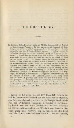Hoofdstuk XIV. De luitenant-kolonel Bauer vertrekt als militaire-kommandant ter Westkust van Sumatra naar Padang. - ...