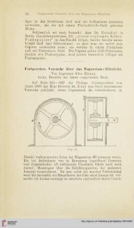 Fortgesetzte Versuche über das Magnesium-Blitzlicht
