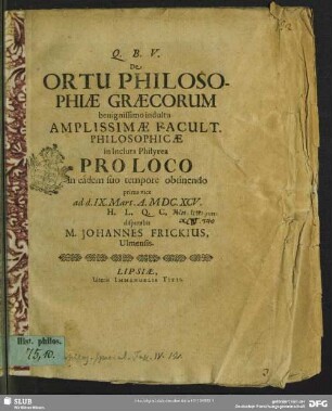 De Ortu Philosophiae Graecorum