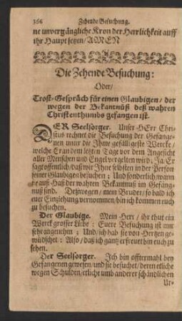 Die Zehende Besuchung: