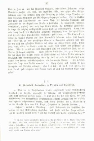 C. Verhältniß Kursachsens zu Preußen und Frankreich.