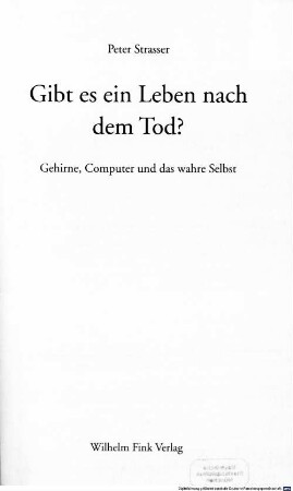 Gibt es ein Leben nach dem Tod? : Gehirne, Computer und das wahre Selbst