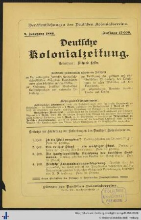 Veröffentlichungen des Deutschen Kolonialvereins