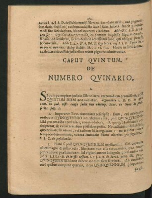 Caput Quintum. - Decimum.