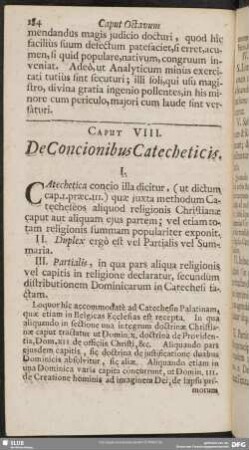 Caput VIII. De Concionibus Catecheticis