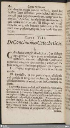 Caput VIII. De Concionibus Catecheticis