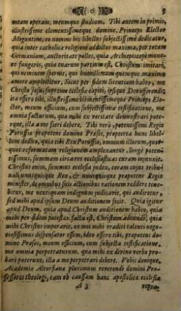 Repraesentatio Apostolicae ecclesiae, Omnibus & singulis : Catholicae, Lutheranae, Reformataeque religioni addictis, atque cunctis Christianis, In primis vero ... Principi Electori Moguntino & Potentissimi Regis Porussiae...