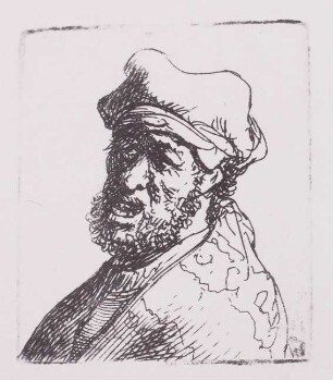 Bärtiger Mann, mit geöffnetem Munde (Fragment von B. 366)