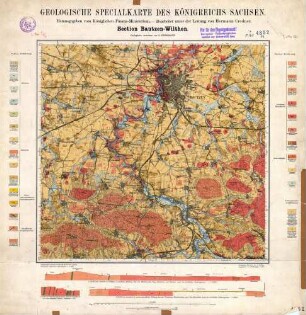 Geologische Specialkarte des Königreichs Sachsen, [4852] Section Bautzen-Wilthen