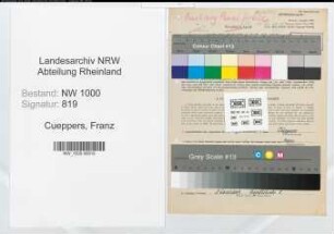 Entnazifizierung Franz Cueppers, geb. 01.02.1901 (Lagerarbeiter)