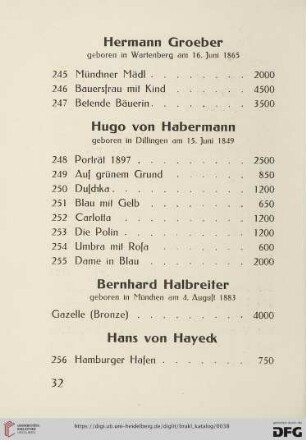 Hugo von Habermann (Nr.248-255)