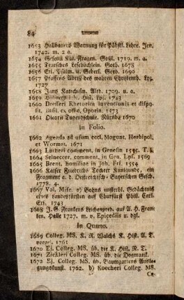 84-100, In Folio. - In Duodecimo.