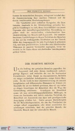 Der primitive Mensch