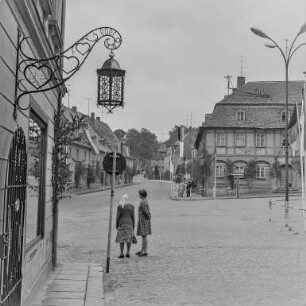 Schirgiswalde : Schirgiswalde. Rathausstraße, Straßenkreuzung