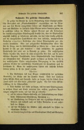 Nochmals: Die geistliche Schulaufsicht