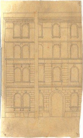 Zocher, Ernst; Architekturstudien - Teilansicht