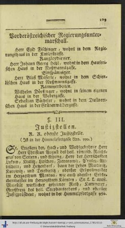 §. III. Justizstellen.